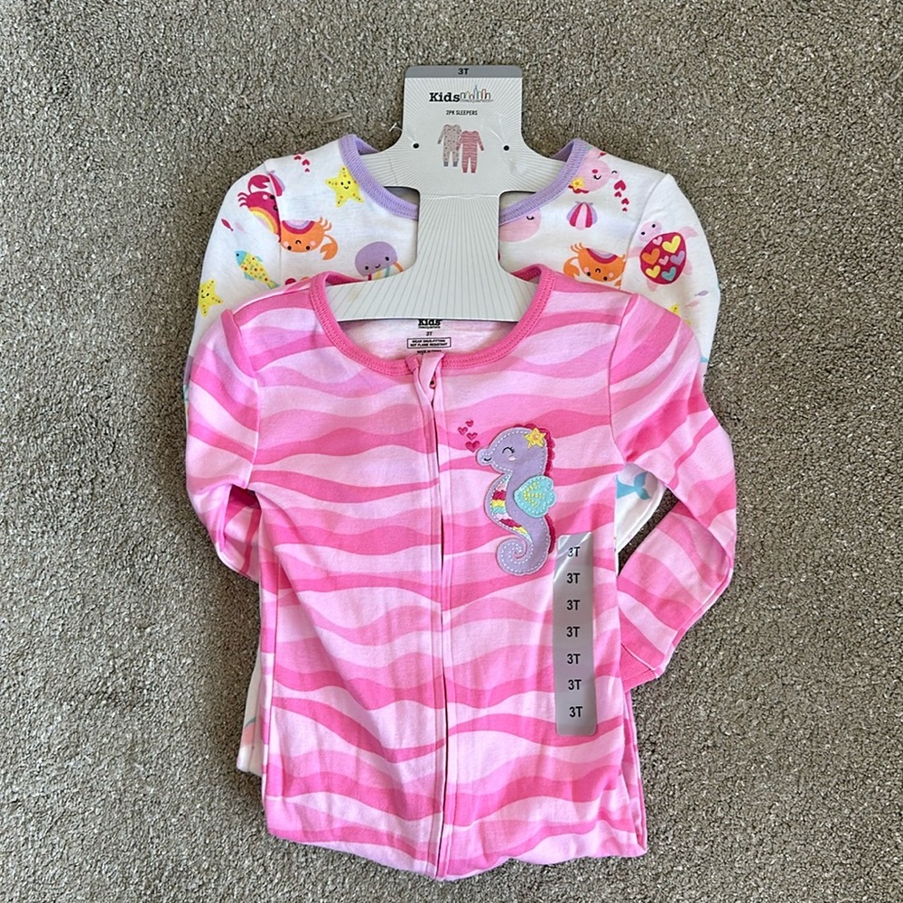 Toddler Girl Footless Zipper Pajamas